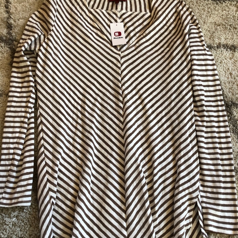 Striped Buckle Top